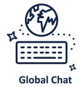 Global chart Isolated Vector icon that can easily modified or edit. Global chart Isolated Vector icon that can easily modified or Royalty Free Stock Photo