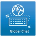 Global chart Isolated Vector icon that can easily modified or edit. Royalty Free Stock Photo