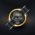 Global choice award label and badge design Royalty Free Stock Photo