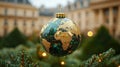 Global Christmas Ornament, Parisian Courtyard Royalty Free Stock Photo