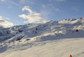 Global clima change: Empty skiaerea with artifical snow in Hochzillertal valley, Tyrol