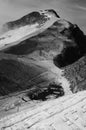 Global clima change: Melting Piz Corvatsch Glacier in the Upper Engadin, Swiss Alps