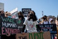 Global Climate Strike day in Cape Town, South Africa. Young activists protest against climate changes and global warming.