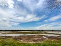 Global climate global warming ground cracked  water countryside Royalty Free Stock Photo