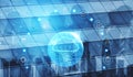 Global Cloud Computing Network Services and Data Storage Motif Royalty Free Stock Photo