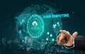 Global Cloud Computing Platform for Software Development Motif Royalty Free Stock Photo