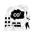 Global CO2 emissions abstract concept vector illustration. Royalty Free Stock Photo