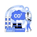 Global CO2 emissions abstract concept vector illustration. Royalty Free Stock Photo