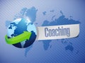 Global coaching sign illustration design