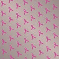 Global collaboration breast cancer awareness concept illustration. Seamless pattern background made of ribbon symbols.  Breast Can Royalty Free Stock Photo