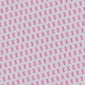 Global collaboration breast cancer awareness concept illustration. Seamless pattern background made of ribbon symbols. Breast Can