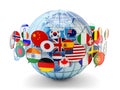 Global communication, international messaging and translation concept Royalty Free Stock Photo