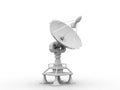 Global communication with Satellite, 3d rendering Royalty Free Stock Photo