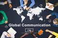 Global Communication Worldwide Website Homepage Concept