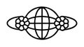 Global Community Network: Interconnected World Icon, vector design Generative AI Royalty Free Stock Photo