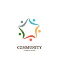 Global community or teamwork or social network people icon, logo