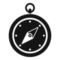 Global compass direction icon simple vector. Path road