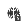 Global compliance vector icon