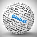 Global concept icon means worldwide or International trading - 3d illustration Royalty Free Stock Photo