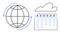 Global Connectivity and Cloud-Based Calendar for Coordinated Scheduling Royalty Free Stock Photo