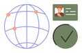 Global Connectivity, Identification Verification, and Security Approval Concept Royalty Free Stock Photo