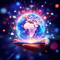 Global Connectivity through Mobile Technology Royalty Free Stock Photo