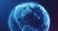 Global Connectivity Network on Digital Earth for Business and Technology Professionals Royalty Free Stock Photo