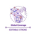 Global coverage concept icon