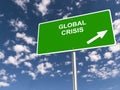 Global crisis traffic sign Royalty Free Stock Photo