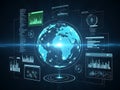 Global data analysis visualization Royalty Free Stock Photo