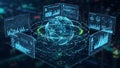 Global data analysis and visualization on digital platform Royalty Free Stock Photo