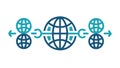 Global Data Connection Network, vector design Generative AI Royalty Free Stock Photo