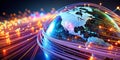 Global Data Flow Unveiling the Intricate Network Connecting the Worlds Digital Infrastructure Royalty Free Stock Photo