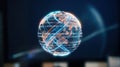 Global Data Network Binary Code World Map Royalty Free Stock Photo