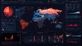 Global Data Visualization Dashboard Royalty Free Stock Photo