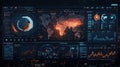 Global Data Visualization Dashboard Royalty Free Stock Photo