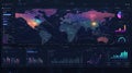 Global Data Visualization Dashboard Royalty Free Stock Photo