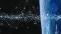 Global datas exchanges and connections system over the globe 3D rendering elements of this image furnished by NASA