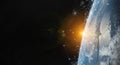 Global datas exchanges and connections system over the globe 3D rendering elements of this image furnished by NASA