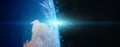 Global datas exchanges and connections system over the globe 3D rendering elements of this image furnished by NASA