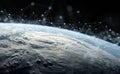 Global datas exchanges and connections system over the globe 3D rendering elements of this image furnished by NASA