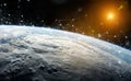 Global datas exchanges and connections system over the globe 3D rendering elements of this image furnished by NASA