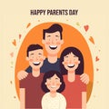 Global day of parents. Happy family concept. International day of families. AI generative