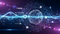 Global Digital Network and AI Data Processing Concept Royalty Free Stock Photo