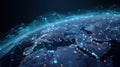Global Digital Network Connecting World Earth Data Technology Royalty Free Stock Photo
