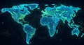 Global Digital Network Map Connectivity Royalty Free Stock Photo