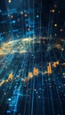 Global Digital Network with Stock Market Data Analysis Visuals Royalty Free Stock Photo