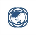 global earth connection logo and icon