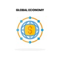 Global Economy flat icon.