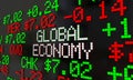 Global Economy Stock Market Ticker Trading